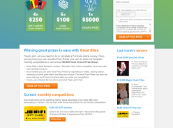 Win $5,000 plus Gift Cards every month