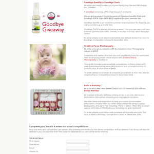 Win 5 fantastic packs of Goodbye Sandfly 50ml and Goodbye OUCH 12gm  - Goodbye
