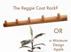 Win 5 Hook Reggie Oak Coat Rack, Vase or Planter
