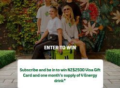 Win $2.5K Visa Gift Card & a Month's Supply of V Energy Drink