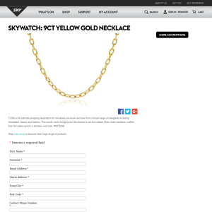 Win 9ct yellow gold necklace