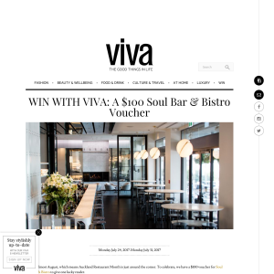 Win A $100 Soul Bar & Bistro Voucher