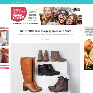 Win a $1000 shoe shopping spree with Ziera