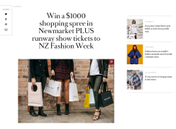Win a $1000 shopping spree in Newmarket PLUS runway show tickets to NZ Fashion Week