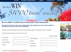 Win a $1000 travel voucher with Travel Associates!