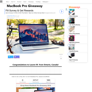 Win a 13-inch Macbook Pro