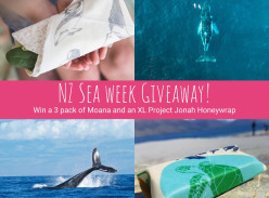 Win a 3 pack of moana wraps and an XL Project Jonah New Zealand Whale Wrap