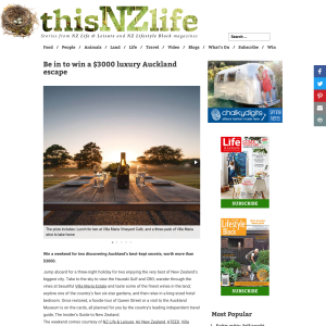 Win a $3000 luxury Auckland escape