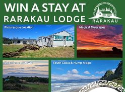 Win a 5 person stay at Rarakau Lodge
