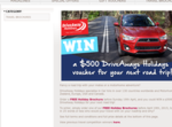 Win a $500 DriveAway Holidays Travel Voucher