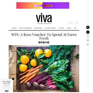 Win A $500 Voucher To Spend At Farro Fresh