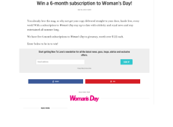 Win a 6-month subscription to Woman’s Day