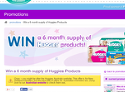 Win a 6 month supply of Huggies Products