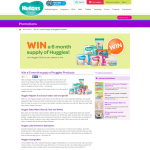 Win a 6 month supply of Huggies Products