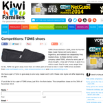 Win a a pair of Toms Shoes