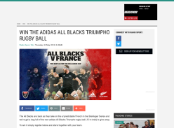 Win a bag full of the new adidas All Blacks Triumpho rugby ball