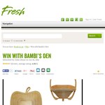 Win a Bambi's Den Collapsible Bamboo Basket