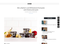 Win a Barker's and Whitestone fruit paste and cheese prize pack