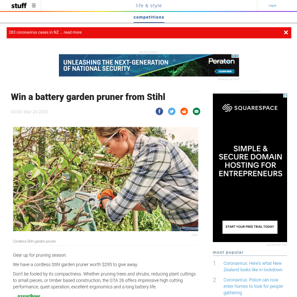 Win a battery garden pruner from Stihl