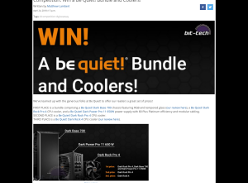 Win a be quiet! Chassis/PSU/Cooler Bundle or 1 of 2 Dark Rock 4 Coolers