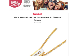 Win a beautiful Pascoes the Jewellers 9ct Diamond Pendant