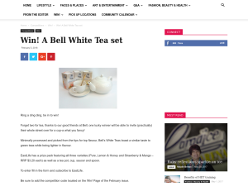 Win A Bell White Tea set