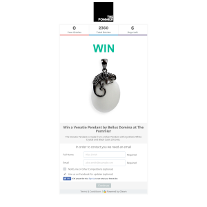 Win a Bellus Domina "Venatio" Silver, CZ & Crystal Pendant - The Pommier