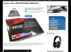 Win a BIOSTAR G300 240GB SSD