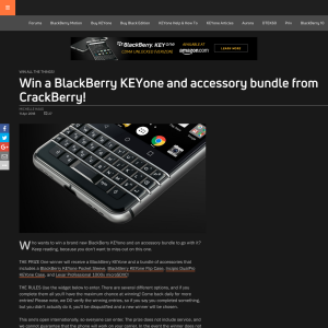 Win a BlackBerry KEYone and accessory bundle