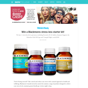 Win a Blackmores stress-less starter kit