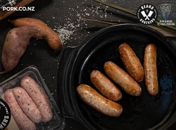 Win a Boss Box of Pork and Puha Sausages