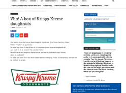 Win A box of Krispy Kreme doughnuts