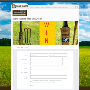 Win a Case IH summer backyard cricket set
