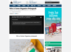 Win a Ceres Organics prizepack