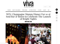 Win a Champagne Mumm Dinner For 10 at Soul Bar & Bistro to Celebrate The Launch of Bright Nights