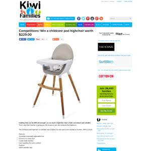 Win a childcare pod highchair