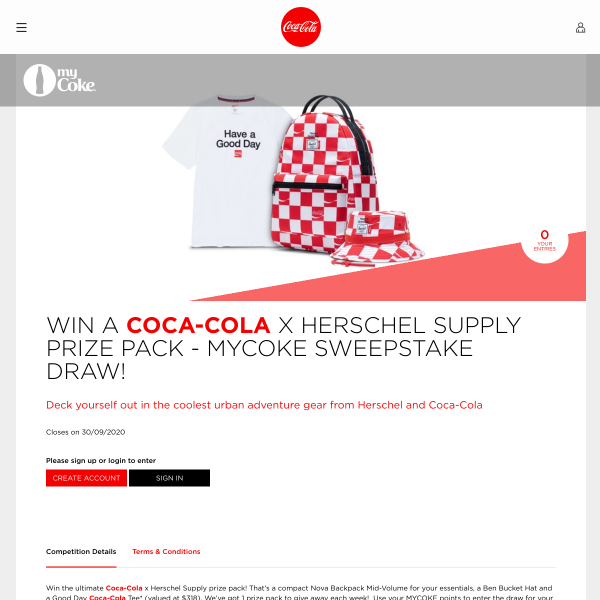 Win a Coca-Cola x Herschel Supply Prize Pack