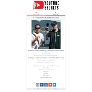 Win A Complete YouTube Studio Setup