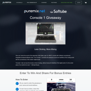 Win a Console 1 Hardware/Software Mixer