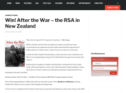 Win a copy of After the War – the RSA in New Zealand