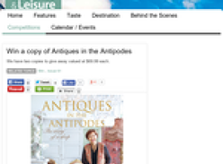 Win a copy of Antiques in the Antipodes
