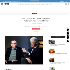 Win a copy of Bill Clinton and James Patterson's new political thriller