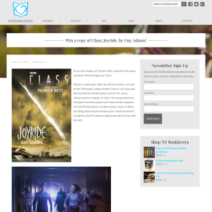 Win a copy of Class: Joyride, by Guy Adams!