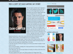 Win a copy of Dan Carter: My Story