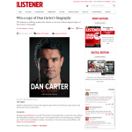 Win a copy of Dan Carter's biography