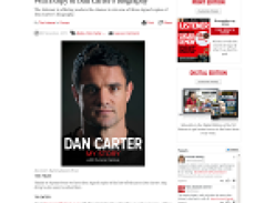 Win a copy of Dan Carter's biography
