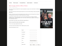 Win a copy of Give a Man a Horse