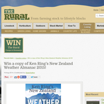 Win a copy of Ken Ring's New Zealand Weather Almanac 2015!