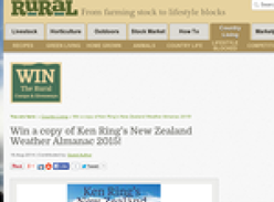 Win a copy of Ken Ring's New Zealand Weather Almanac 2015!