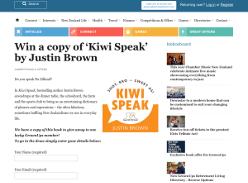 Win a copy of ‘Kiwi Speak’ by Justin Brown